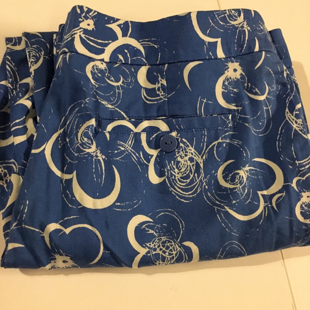 Capri Pants Abstract Flower Print Chico’s